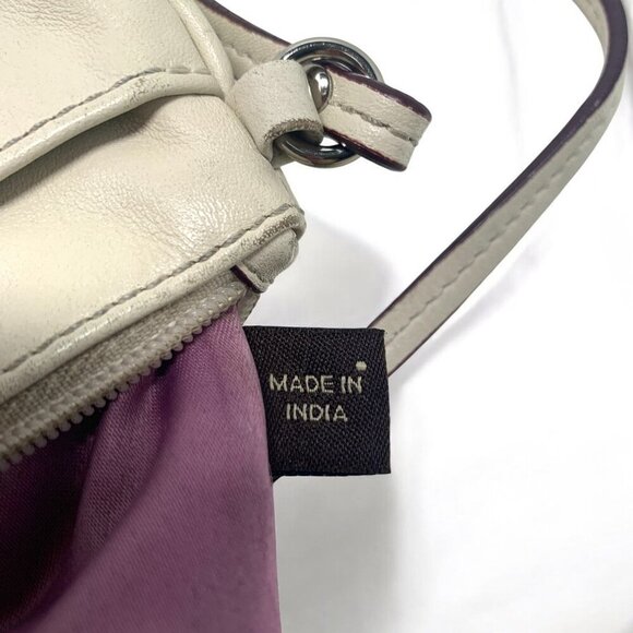 Coach Wristlet Pouch – Cream Leather Mini Zip Wallet - Picture 5 of 6